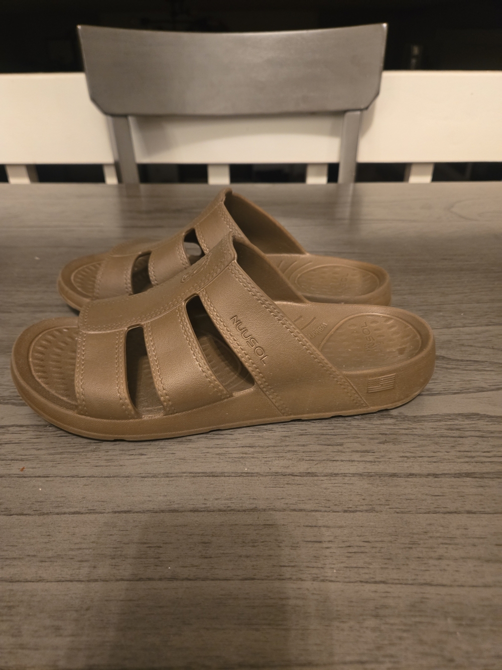 NUUSOL Eclipse Women's Sz 9M "Made in America" Foam Slides Open Toe Waterproof